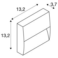 DOWNUNDER OUT square WL vestavné LED svítidlo antracit 3000K SLV 1002869