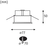 Vestavné svítidlo LED Cymbal max. 10W bílá mat proti oslnění 934.17 93417