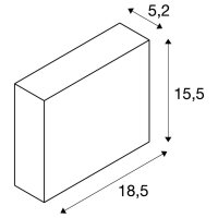 QUAD FRAME 19 vnitřní nástěnné svítidlo LED TRIAC bílá CCT přepínač 2700/3000K