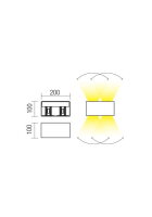 Nástěnné svítidlo VARY AP LED 4X5W IP54 SW 3000K REDO 90300