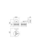 Nástěnné svítidlo FLINT AP 1X42W E27 MBK REDO 01-2951