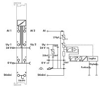 2kanálový analogový vstup 0-20 mA asymetrický vstup WAGO 750-470
