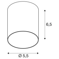 PURI 2.0 Tube, stínidlo, V: 6.5 cm, bílá SLV 1008213