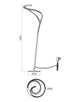 Stojací lampa TEMPEST LAMP LED 30W 3000K SWH  REDO 01-3606