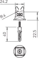 OBO 177 20 VA B-HD Držák vedení 8mm Nerez ocel materiál 1.4307 A2 1.4301