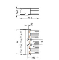 Zástrčka 5pól. Kód. A černá WAGO 770-415