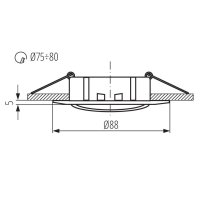 Kanlux 02590 LUTO CTX-DT02B-W - Podhledové bodové svítidlo