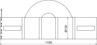 Taška z plachtoviny délka 1100 mm D 150 mm DB Z.-Nr. 3 Ebgw 01.67 DEHN 769509