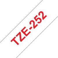BROTHER TZe-252, bílá / červená - 1 ks (24mm, laminovaná)