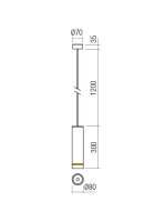 Závěsné svítidlo KLOU SU LED COB 10W IP54 SWH 3000K WITH ACRYLIC RING REDO 90513