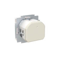 ABB ZONI Zásuvka s kolíkem, s clonkami, USB-A/C bílá 5569T-A32357 500