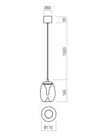 Závěsné svítidlo DROP SU LED 6W 3000K SBK  REDO 01-3926