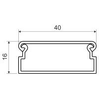 Lišta vkládací LV 40x15, bílá, 2 m, karton KOPOS LV 40X15_P2