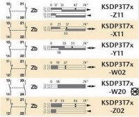 Koncový spínač plastový, ovládaný ocelovou tyčkou 3x3mm, šířka 50mm KSDP3T75W02