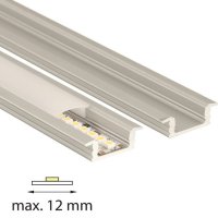 Vestavný hliníkový profil VS, 24x8 mm, mléčný difuzor, komplet, 2 m