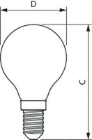 LED žárovka PHILIPS CorePro LEDLuster ND 6.5-60W P45 E14 827 CL G