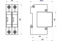 Svodič rázového přepětí HSA-385/2+0 M SPD typ 2+3 HAKEL 27531