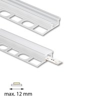 Hliníkový profil DA pro obklady a dlažbu 41x12mm, mléčný difuz., 2m