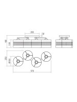 Stropní svítidlo FLINT PL 4X42W E27 MBK REDO 01-2952