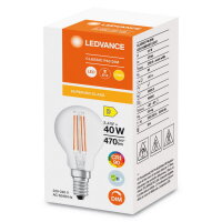 LEDVANCE LED CLASSIC P DIM CRI 90 S 3.4W 927 Clear E14