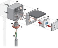 HYDRO-adaptér pro moduly 45x45 (bez krabice) NIKO 700-85000