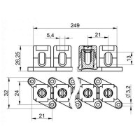 Průchozí izolovaná svorka HPS-16 (12-ti pólové provedení) ELEKTRO BEČOV J441300