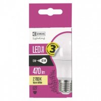 LED žárovka Classic A60/E27/5,2 W (40 W)/470 lm/teplá bílá EMOS ZQ5120
