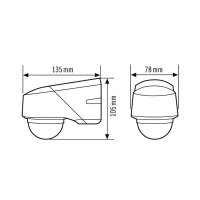 EsyLux EM10015212 Čidlo pohybu RC 130i 20m 2300W 10A IP54, černá, nástěnné