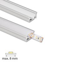 Vestavný hliníkový profil VA 30x14mm, mléčný difuz., 1m MCLED ML-761.056.43.1