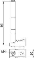 OBO BW4 85 Upevňovací úhelníky pro GES 4ks Ocel pásově zinkováno DIN EN 10346