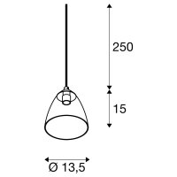 PARA CONE GL GU10, závěsné svítidlo černé/transparentní    SLV 1006159