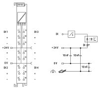 4kanálový binární vstup DC 24V 0,2 ms WAGO 750-1423