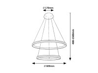 GRETE LED 60W IP20 černá 3000K 3450lm RABALUX 72259