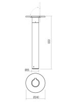 Sloupkové svítidlo FREE ST LED 10W IP54 DG 3000K REDO 90455