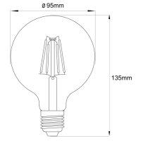 LED žárovka LED BULB E27 LED 4W 230V, 380lm, 2700K GLOBO 11461