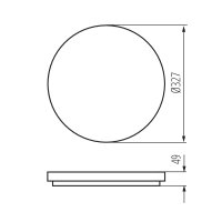 Přisazené LED svítidlo s čidlem VARSO LED 24W-NW-O-SE 26984 Kanlux