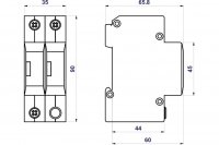 Svodič rázového přepětí HSA-150/1+1 SPD typ 2+3 HAKEL 24534