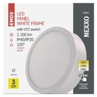 LED přisazené svítidlo NEXXO, kruhové, bílé, 12,5W, se změnou CCT EMOS ZM5133
