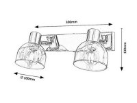 Tarien E14 2x 40W IP20 chrom RABALUX 3249