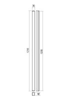 Nástěnné svítidlo PLOT AP LED 40W 3000K SBK 1200MM REDO 01-2767