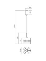 Závěsné svítidlo FLINT SU 1X42W E27 D150 MBK REDO 01-2953