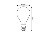 Fil. LED, E14 G45, 4W, 500lm, 2700K RABALUX 79048