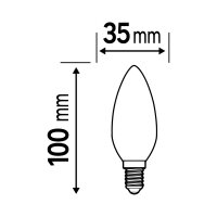 LEDVANCE LED CLASSIC B DIM P 4.9W 827 Frosted E14