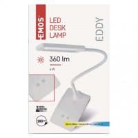 LED stolní lampa EDDY, bílá EMOS Z7599W