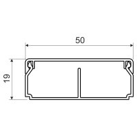 Lišta hranatá LH 50x20, bílá, 2 m, karton KOPOS LHD 50X20/1_HD