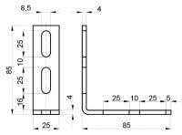 Montážní úhelník 27-45°st., pozink KOŇAŘÍK 37002745