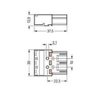 Zástrčka 3pól. Kód. s Hnědá WAGO 770-1373