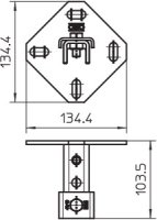 OBO WBDHE 41 A4 Nástěnný držák 134x110x102 Nerez materiál 1.4571 A4 1.4571