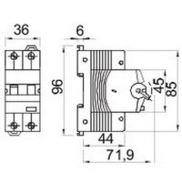 Gewiss GW95935 MDC 60 Proudový chránič 2pól.C 6A 6kA typ F 30 mA