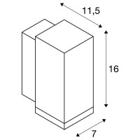 ENOLA SQUARE S single Outdoor nástěnné LED svítidlo antracitové SLV 1003416